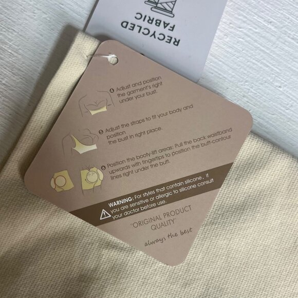 FeelinGirl Shapewear Shorts Girdle Eco-Friendly High-Waisted Tan Size XS/S New - Picture 9 of 10